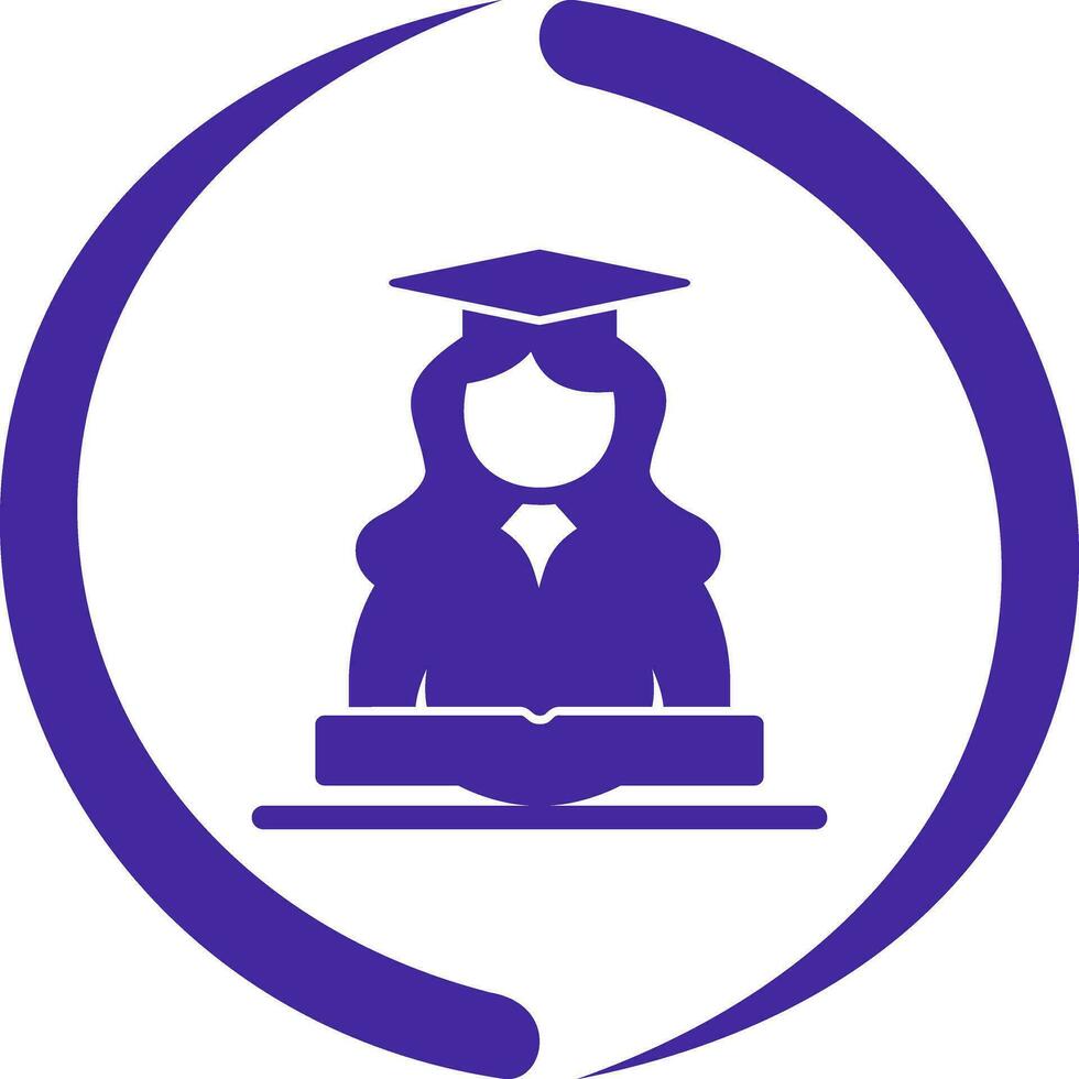 Unique Female Student Vector Icon