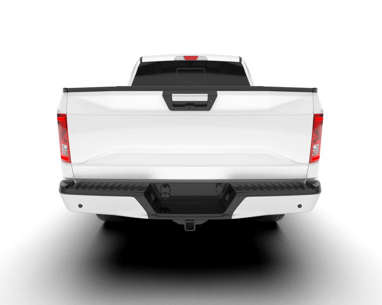 White pickup truck isolated on transparent background. 3d rendering - illustration png