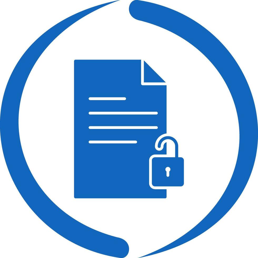 Unlock Documents Vector Icon