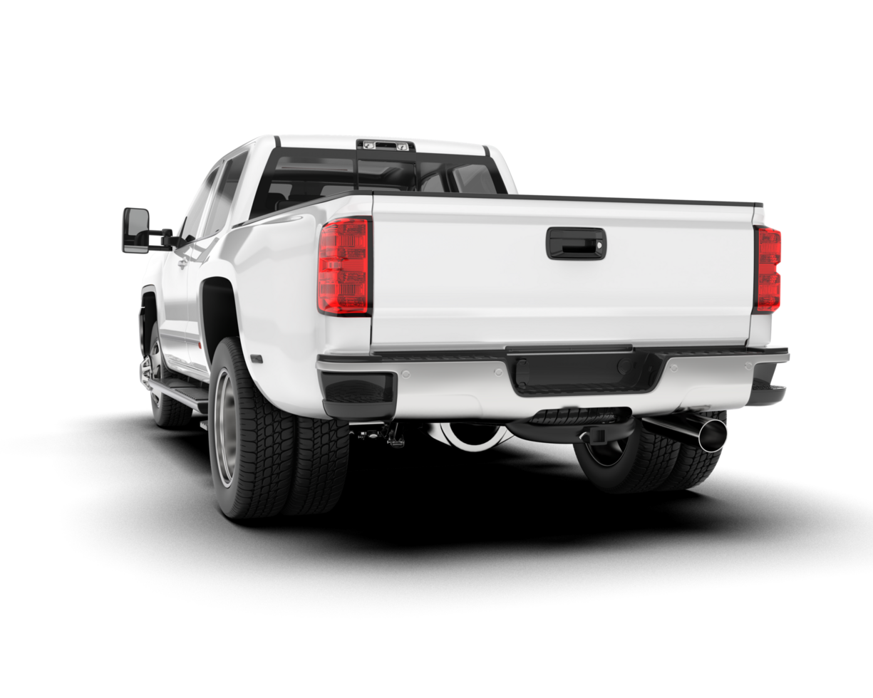 White pickup truck isolated on transparent background. 3d rendering - illustration png