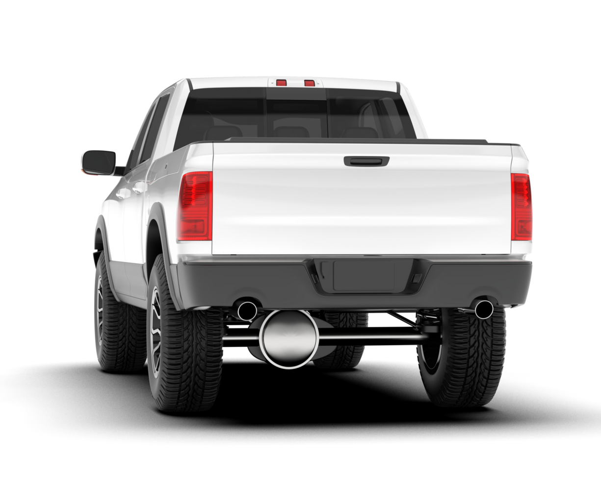 White pickup truck isolated on transparent background. 3d rendering - illustration png