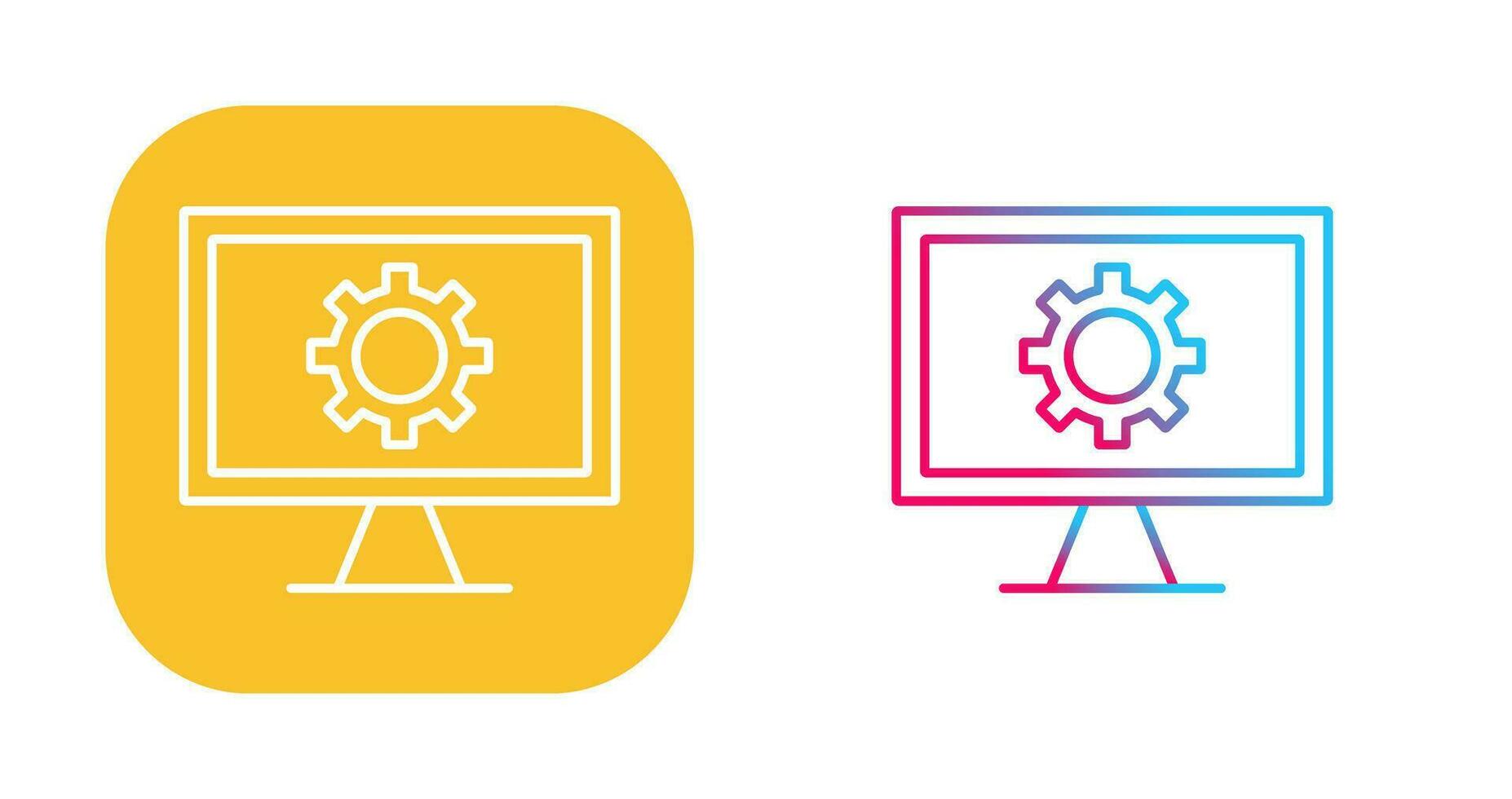 Monitor Screen Vector Icon