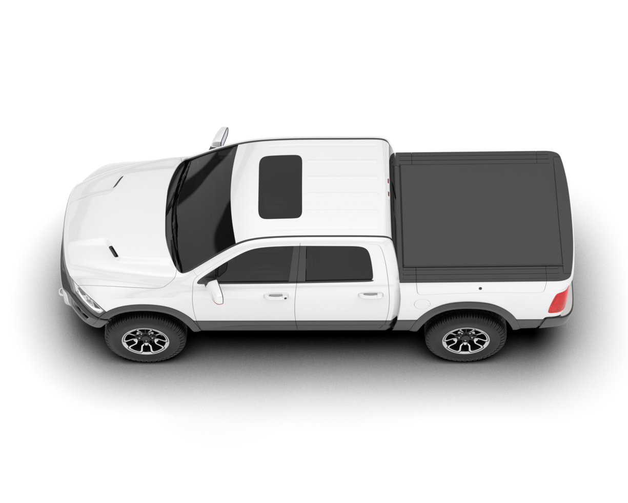 White pickup truck isolated on transparent background. 3d rendering - illustration png