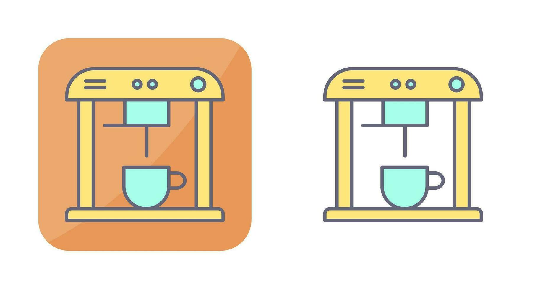 icono de vector de máquina de café único