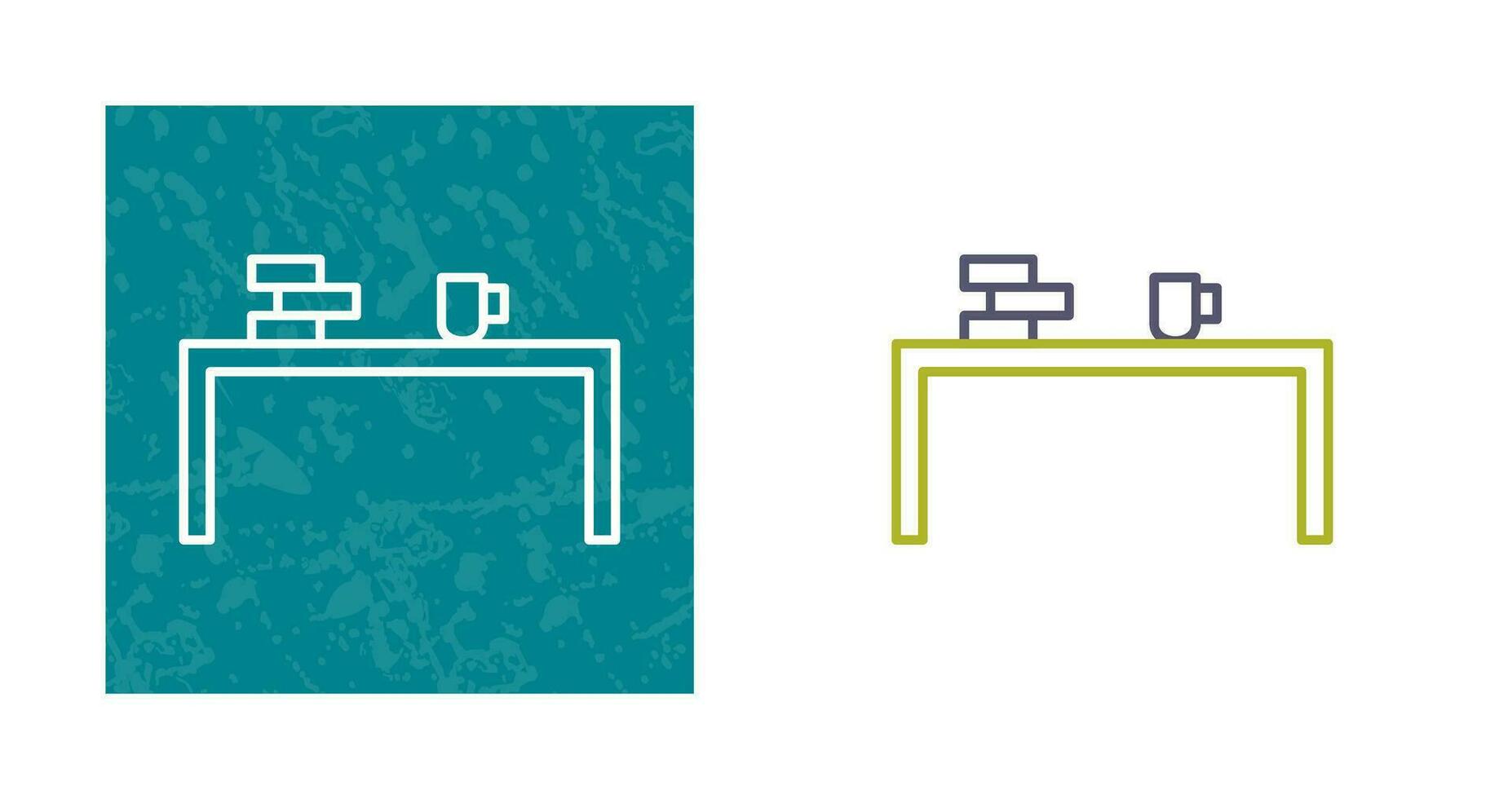 Unique Study Desk Vector Icon