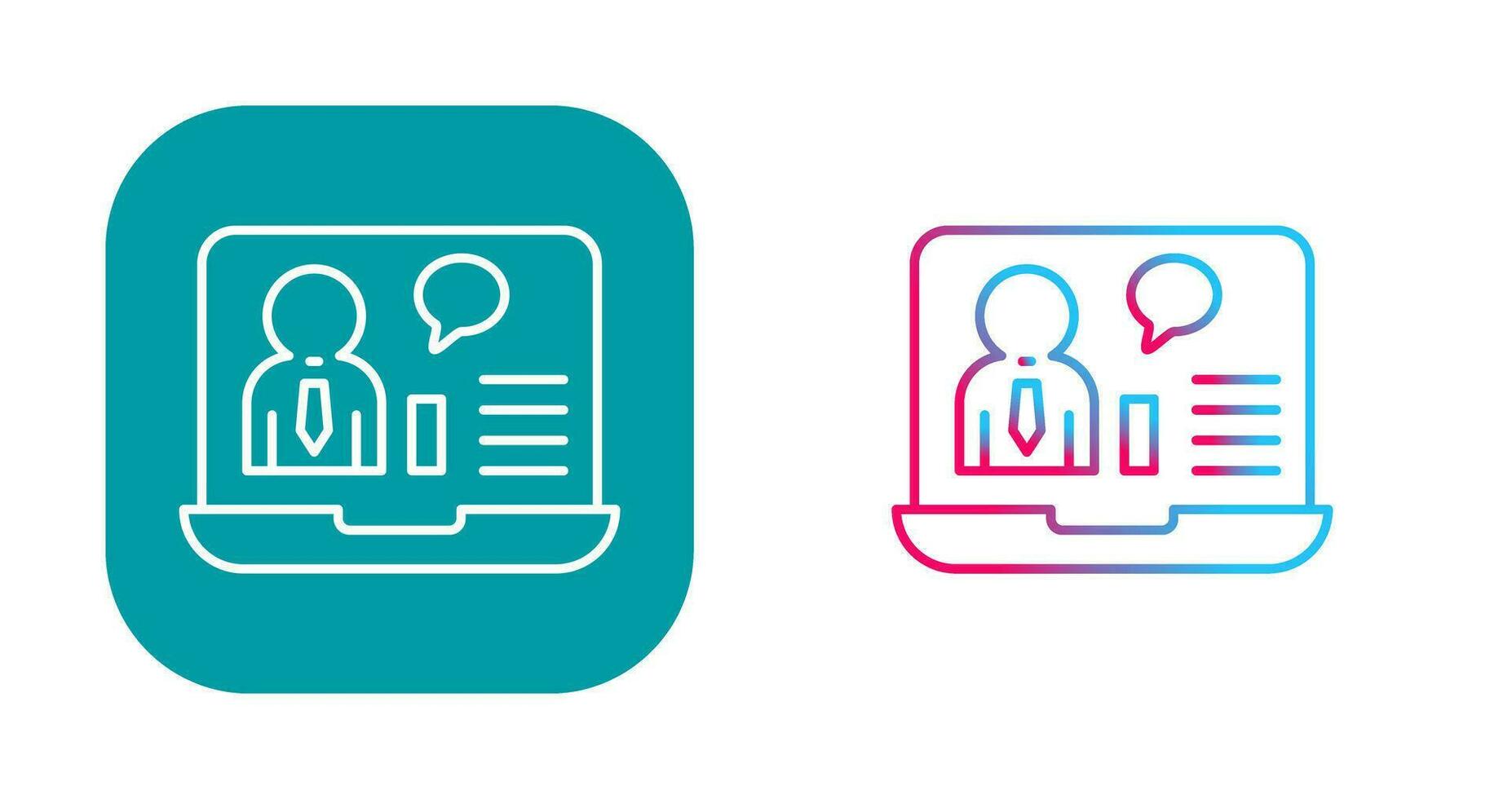 Online Job Interview Vector Icon