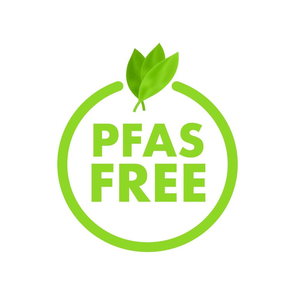 Pfas free label. banner icon. Vector stock illustration