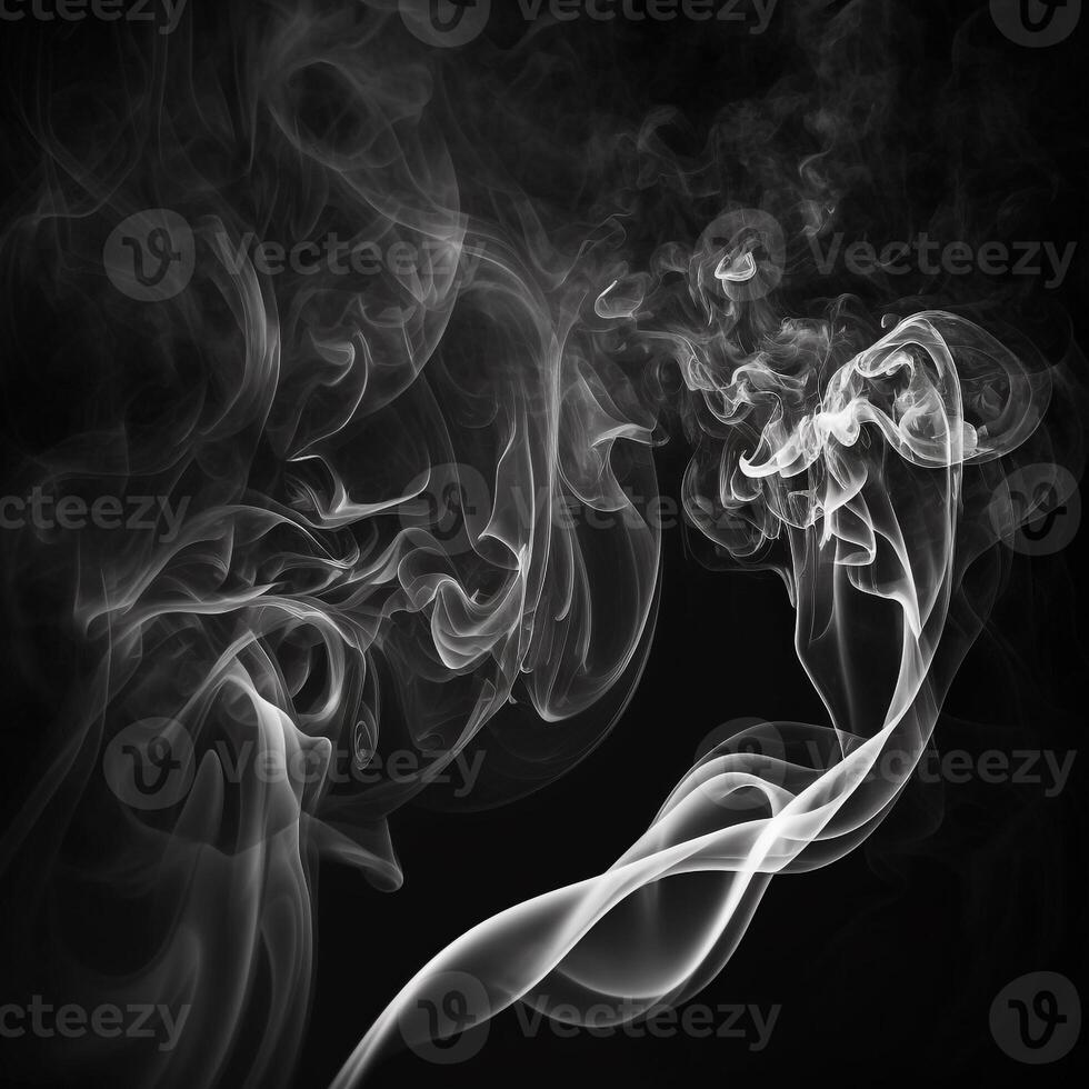 Asbtract Background Black and White Smoke photo