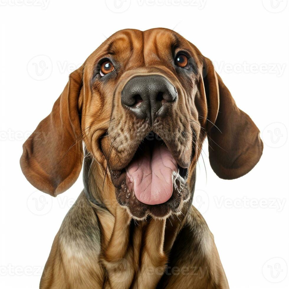 Abstract Dog Puppy Watercolor Art Portrait Colorful White Background AI Generative photo