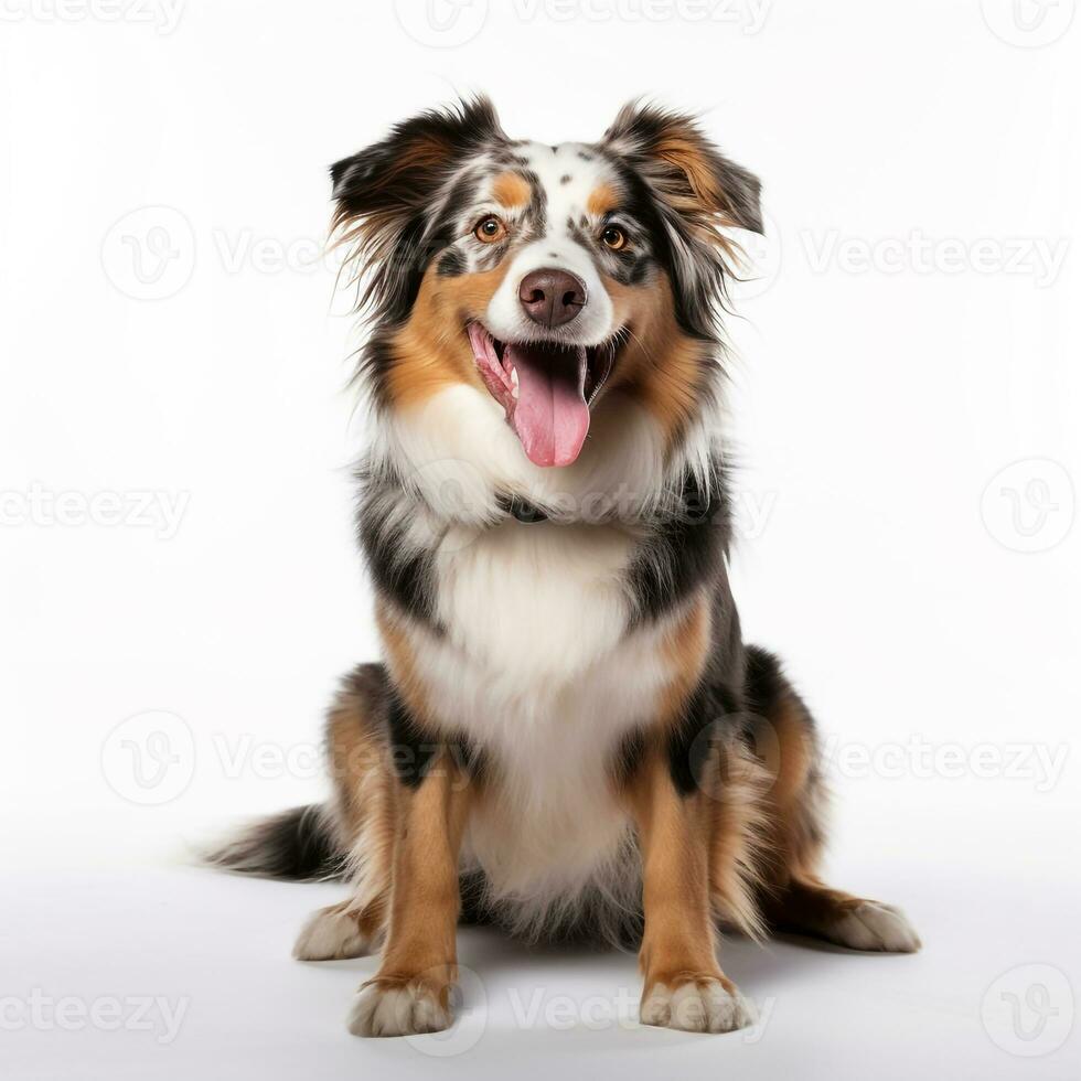 Abstract Dog Puppy Watercolor Art Portrait Colorful White Background AI Generative photo