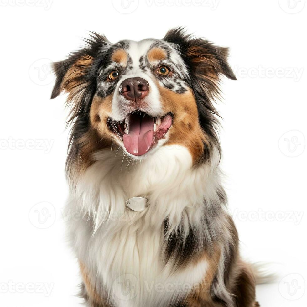Abstract Dog Puppy Watercolor Art Portrait Colorful White Background AI Generative photo