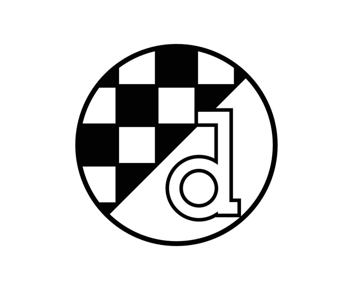 Dinamo Zagreb Club Logo Symbol Black Croatia League Football Abstract Design Vector Illustration