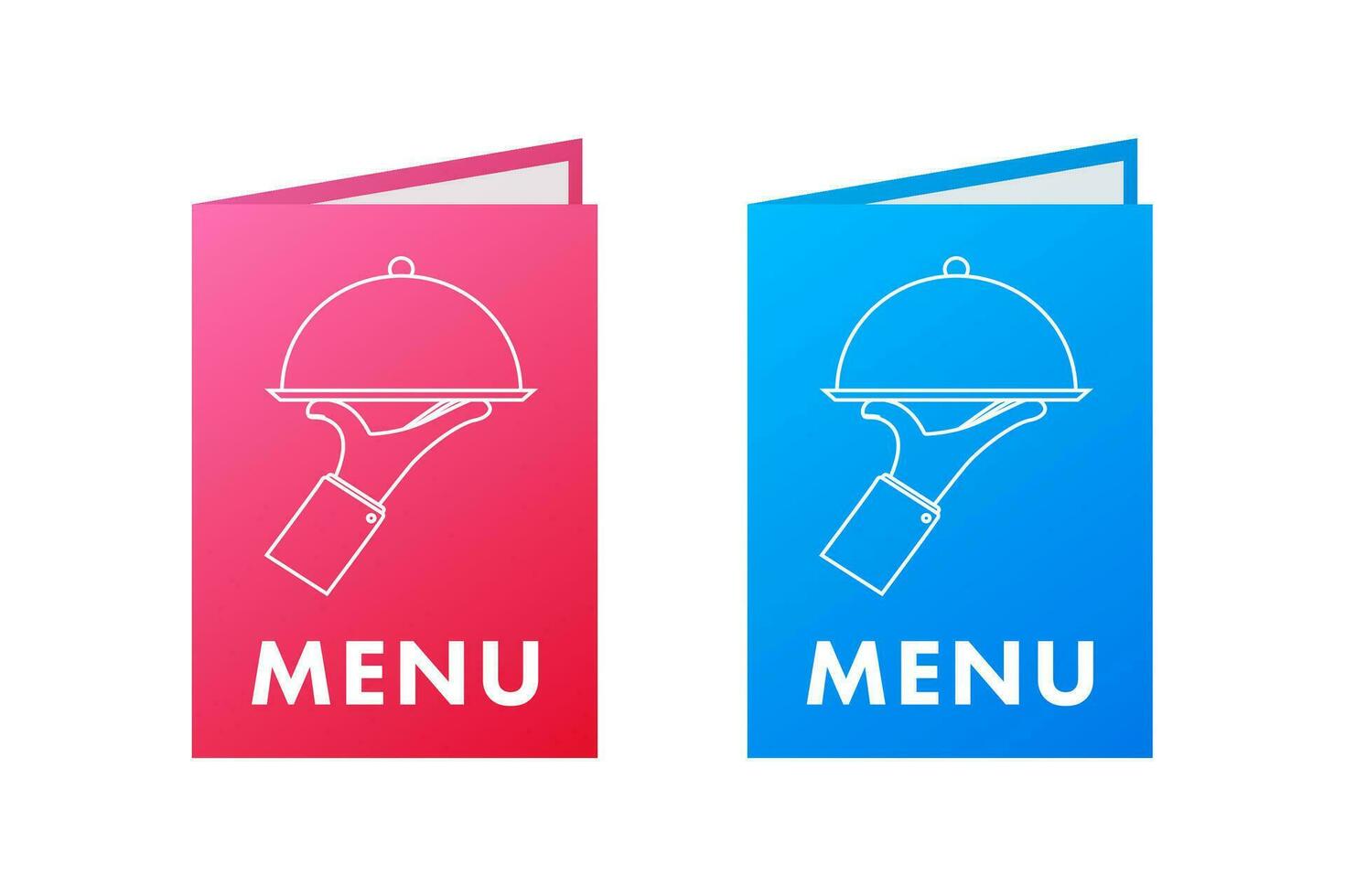 Menu book. Food menu design template. Cafe and restaurant book. Vector stock illustration