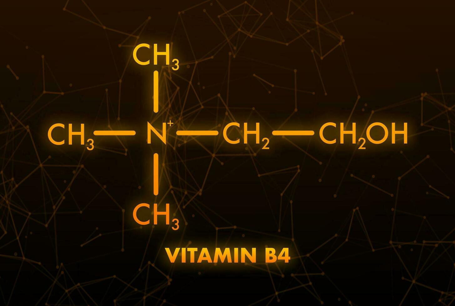 vitamina b4. vitamina b4 icono estructura. vector ilustración.