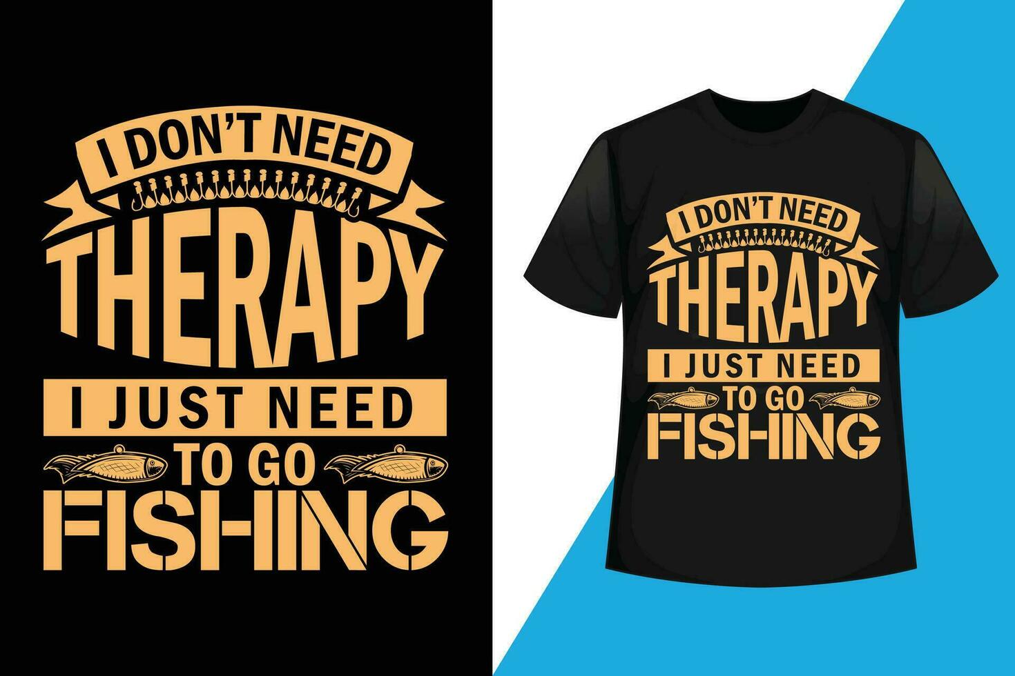 Free fishing typography graphic t shirt design vector