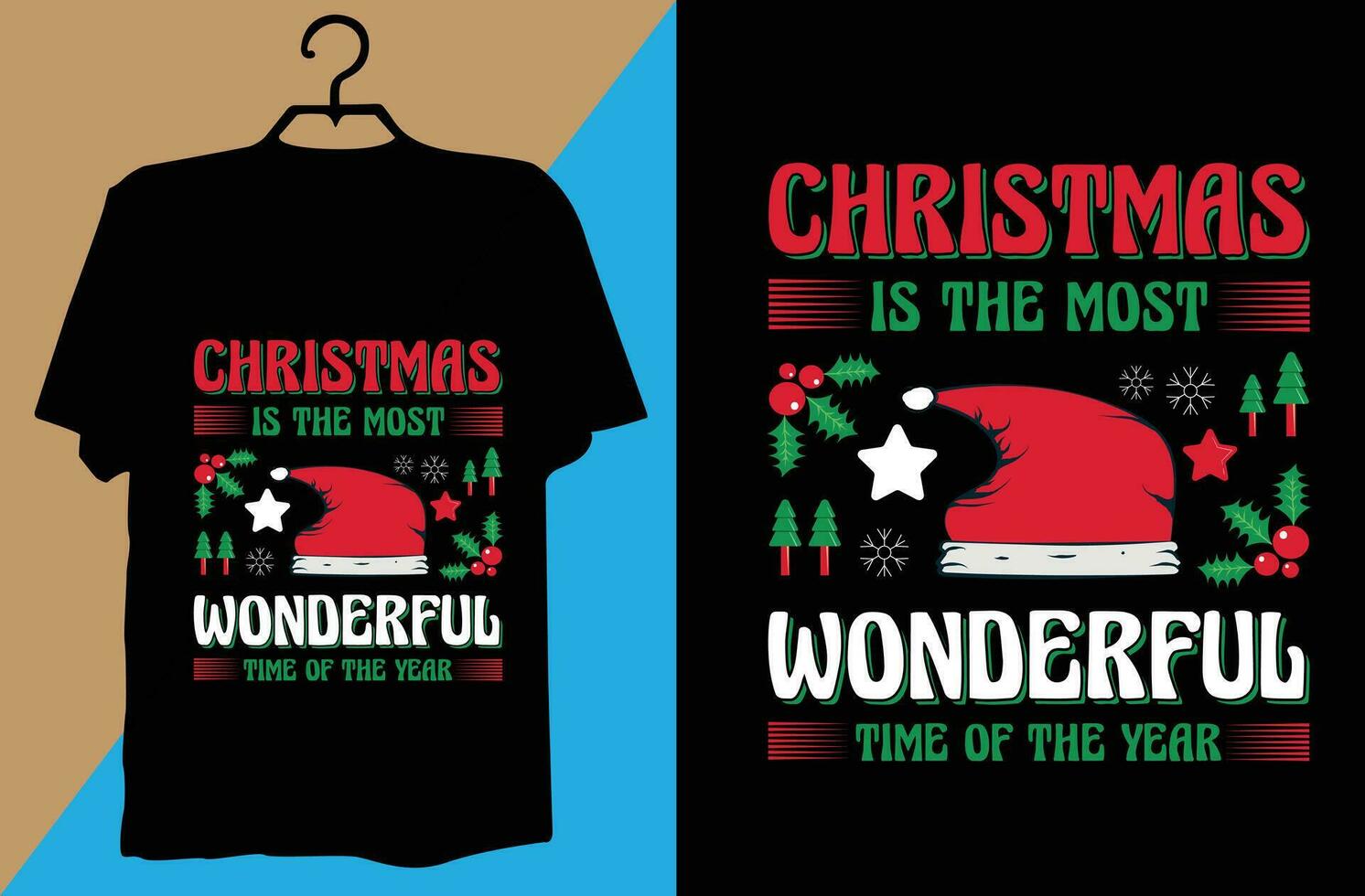 Christmas T-shirt design vector