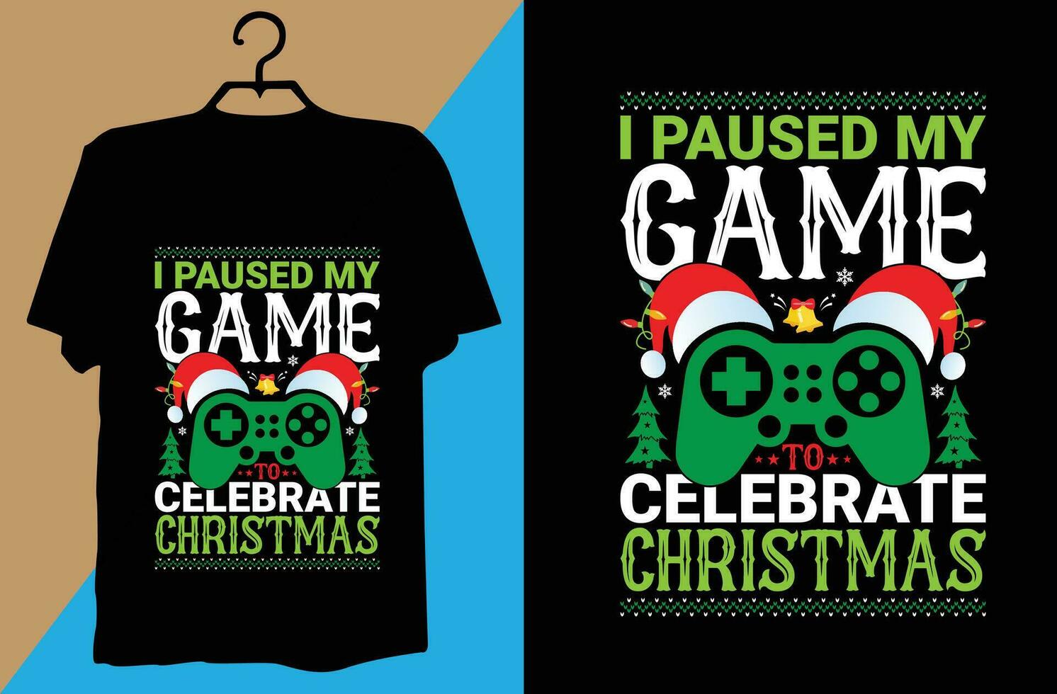 Christmas T-shirt design vector