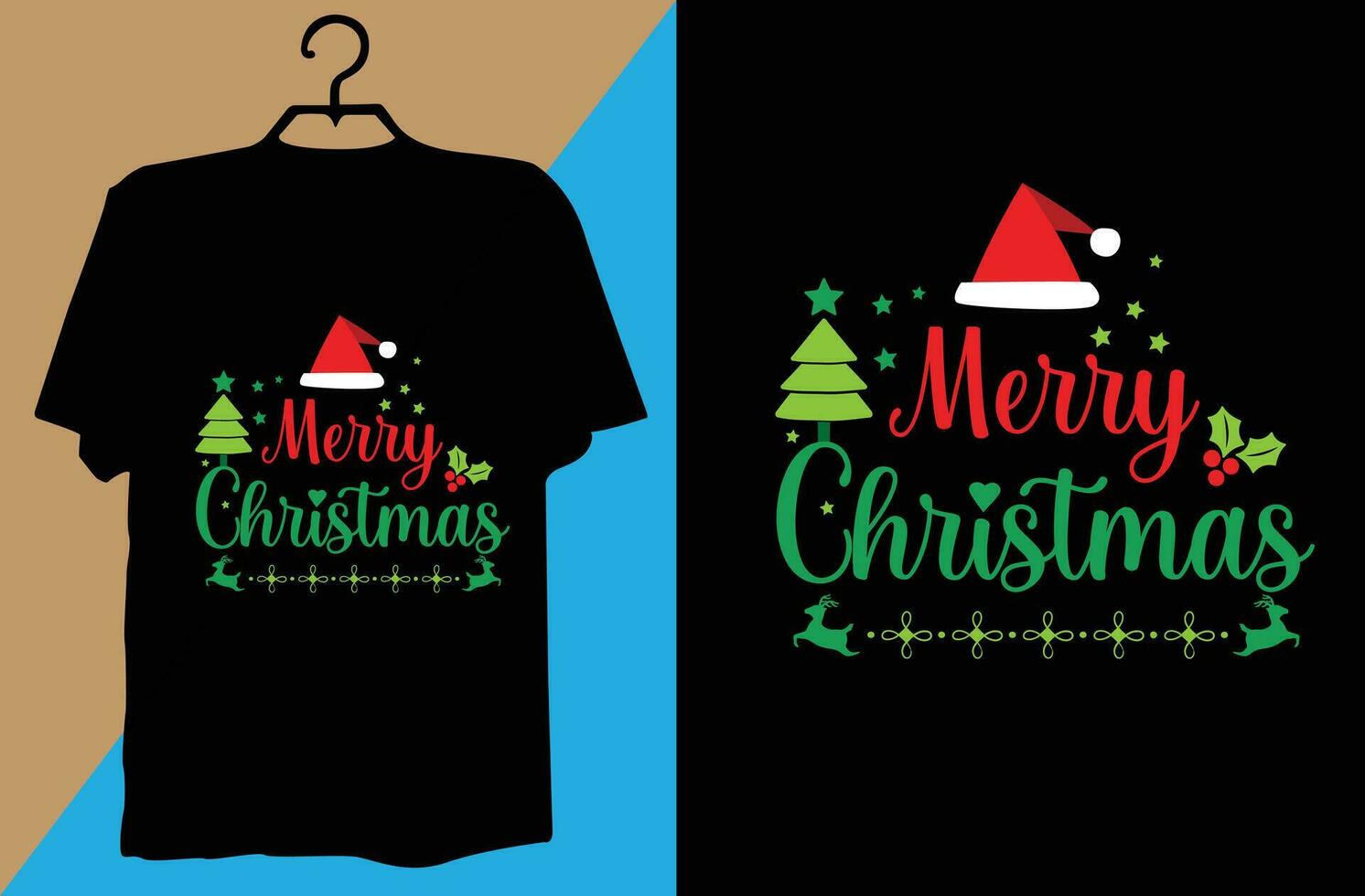 Christmas T-shirt design vector