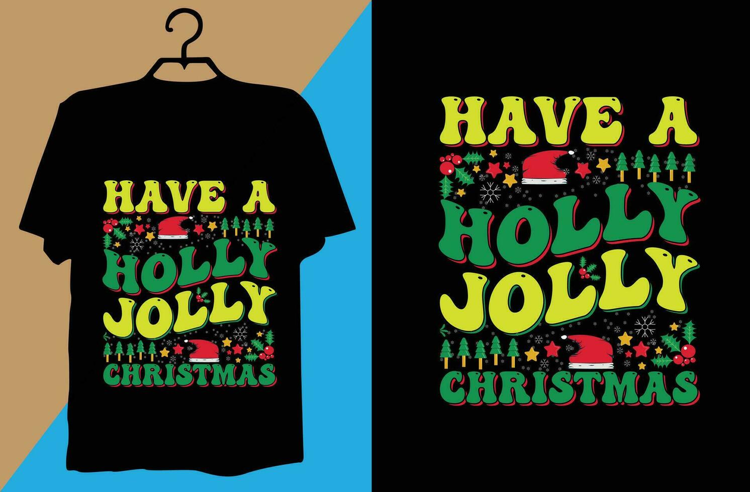 Christmas T-shirt design vector