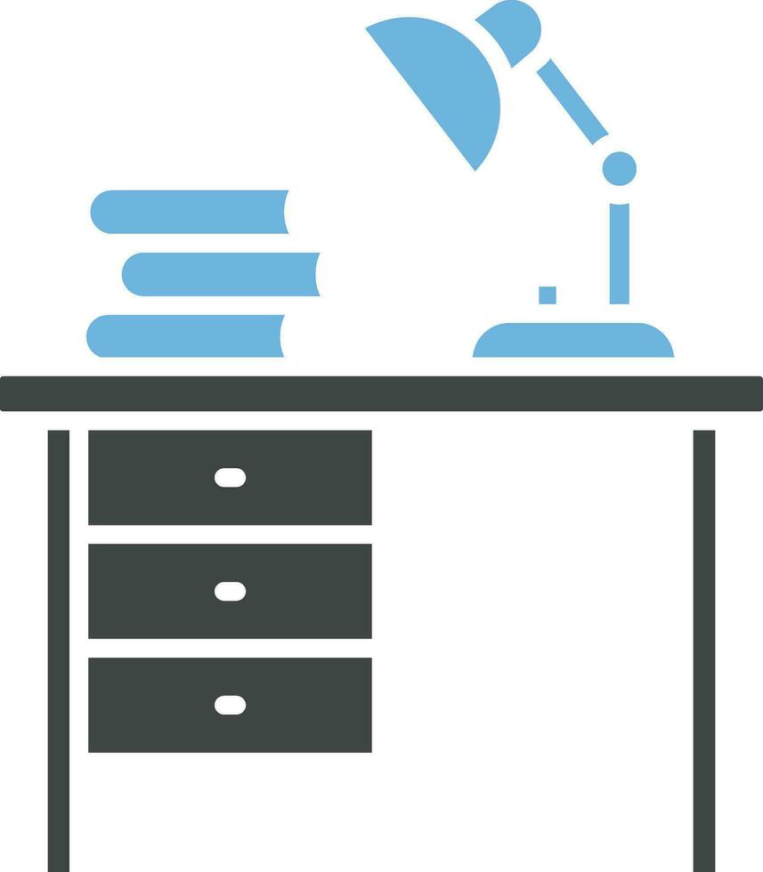 Study Table Icon Image. vector