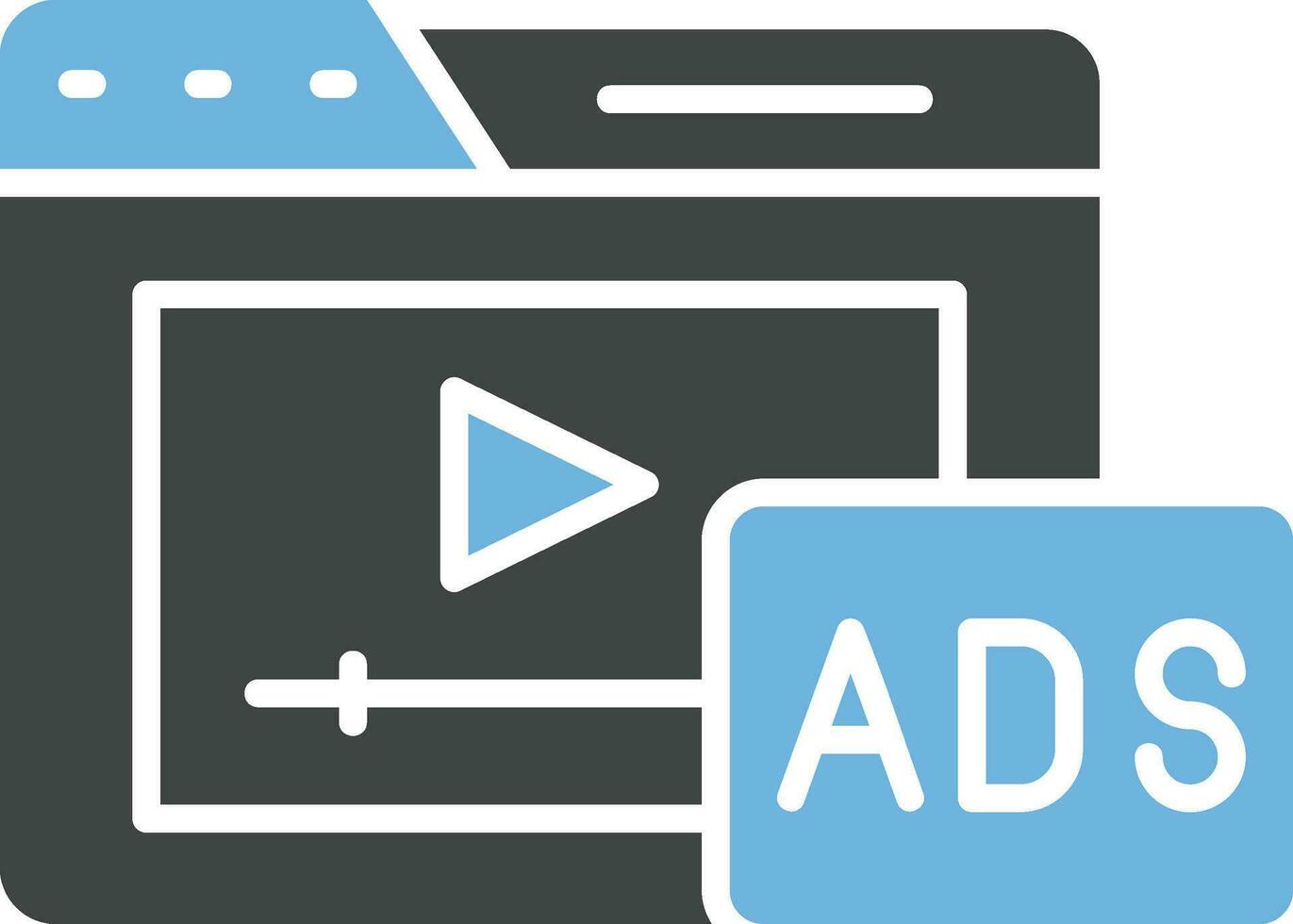 Video Advertising Icon Image. vector