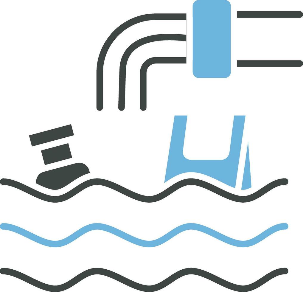 Water Pollution Icon Image. vector