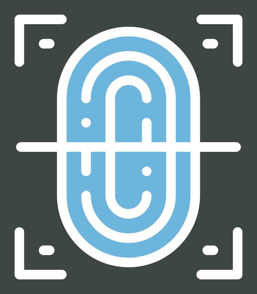 Fingerprint Scan Icon Image. vector