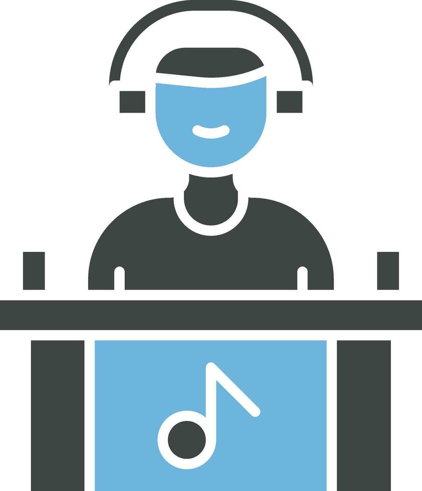 DJ Icon Image. vector