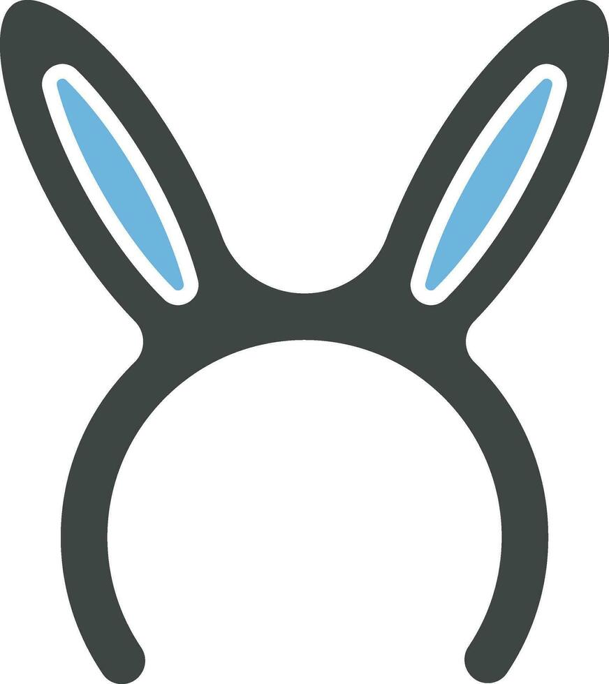 Bunny Ears Icon Image. vector