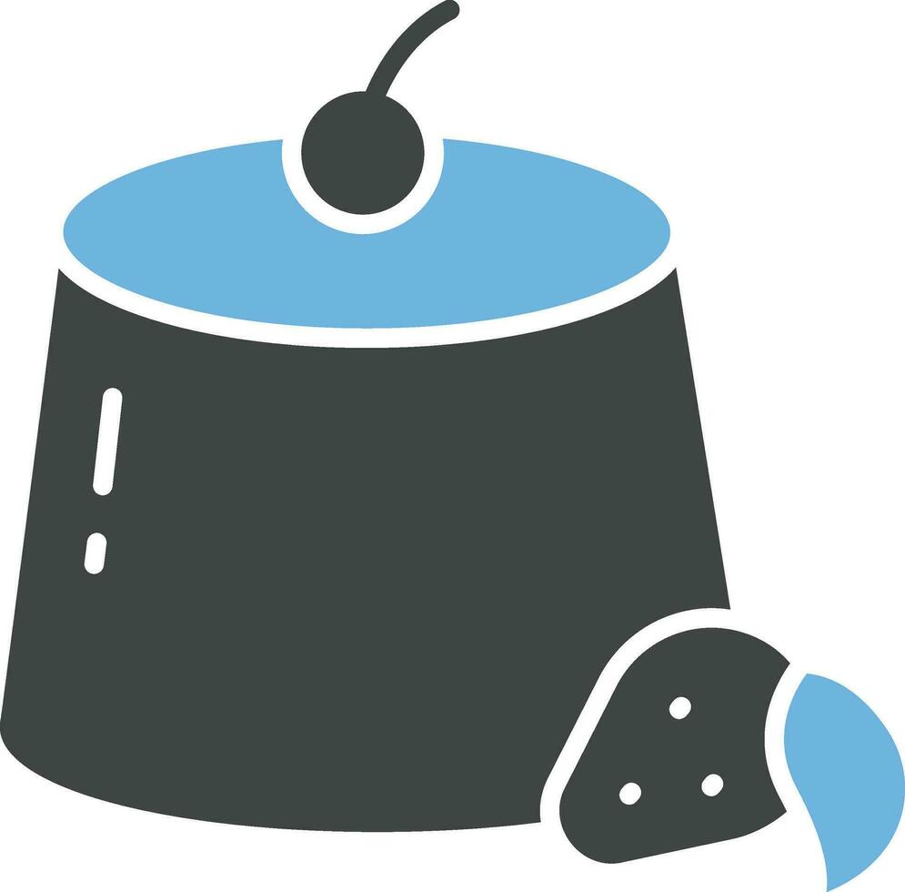 Pudding Icon Image. vector