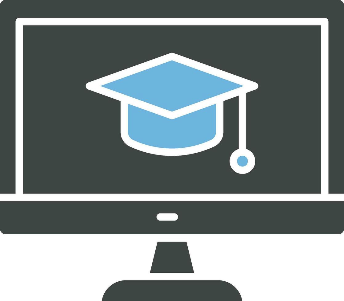 Online Course Icon Image. vector