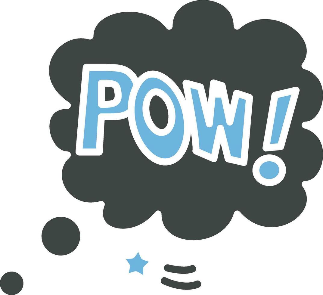 Pow Bubble Icon Image. vector