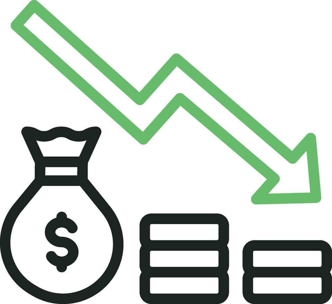Recession icon vector image. Suitable for mobile apps, web apps and print media.
