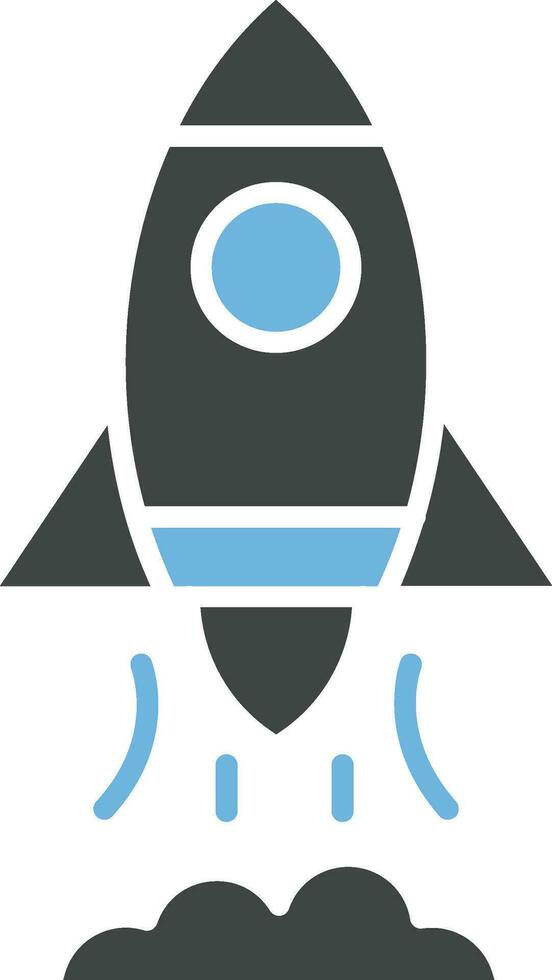 Rocket Launch Icon Image. vector