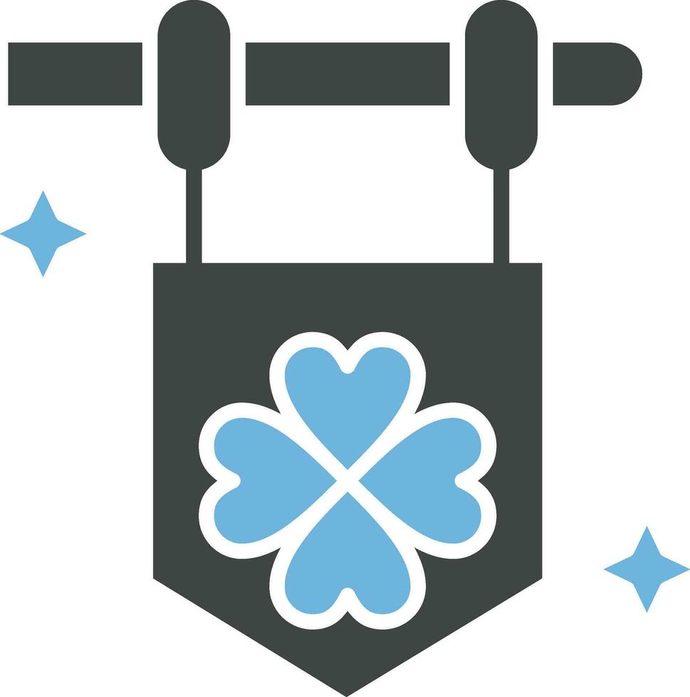 Clover Flag Icon Image. vector