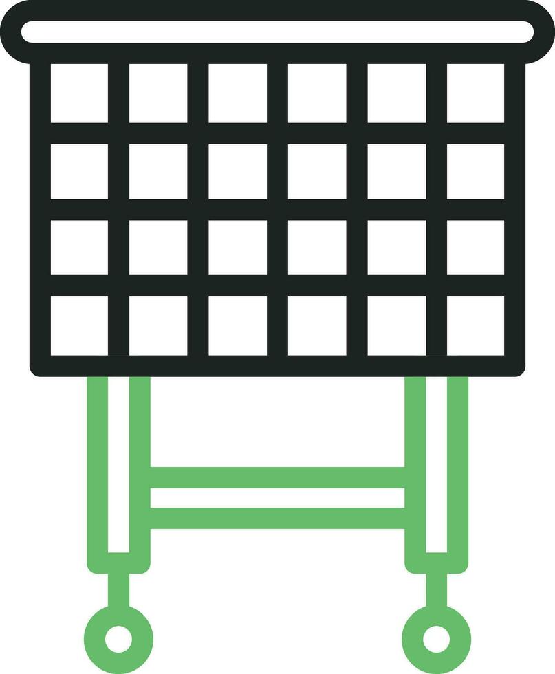 Trolley icon vector image. Suitable for mobile apps, web apps and print media.