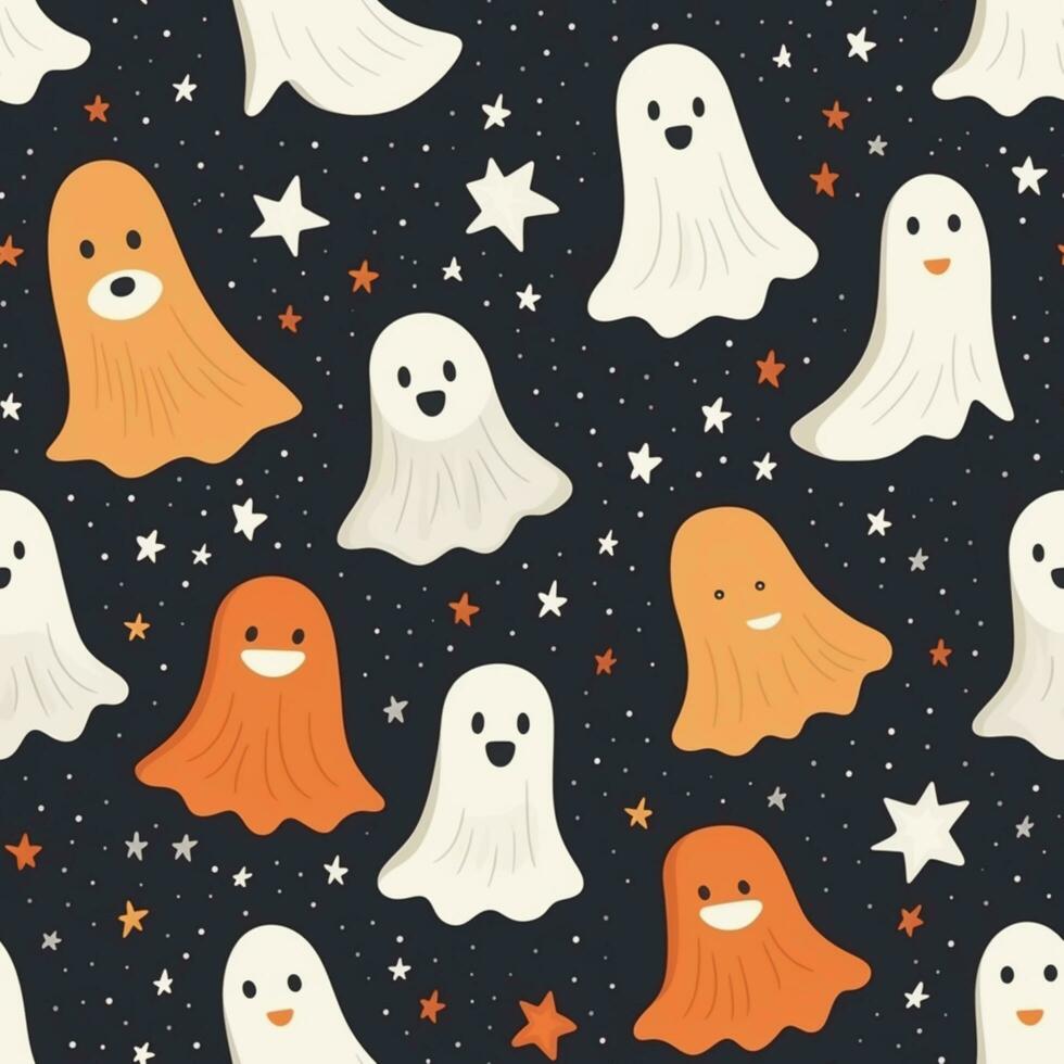 ghost retro halloween background illustration photo