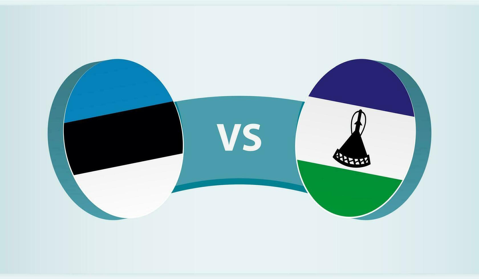 Estonia versus Lesotho, team sports competition concept. vector