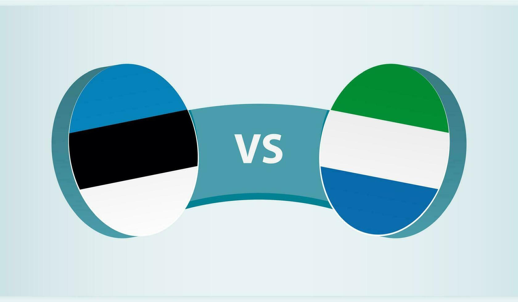 Estonia versus sierra leona, equipo Deportes competencia concepto. vector