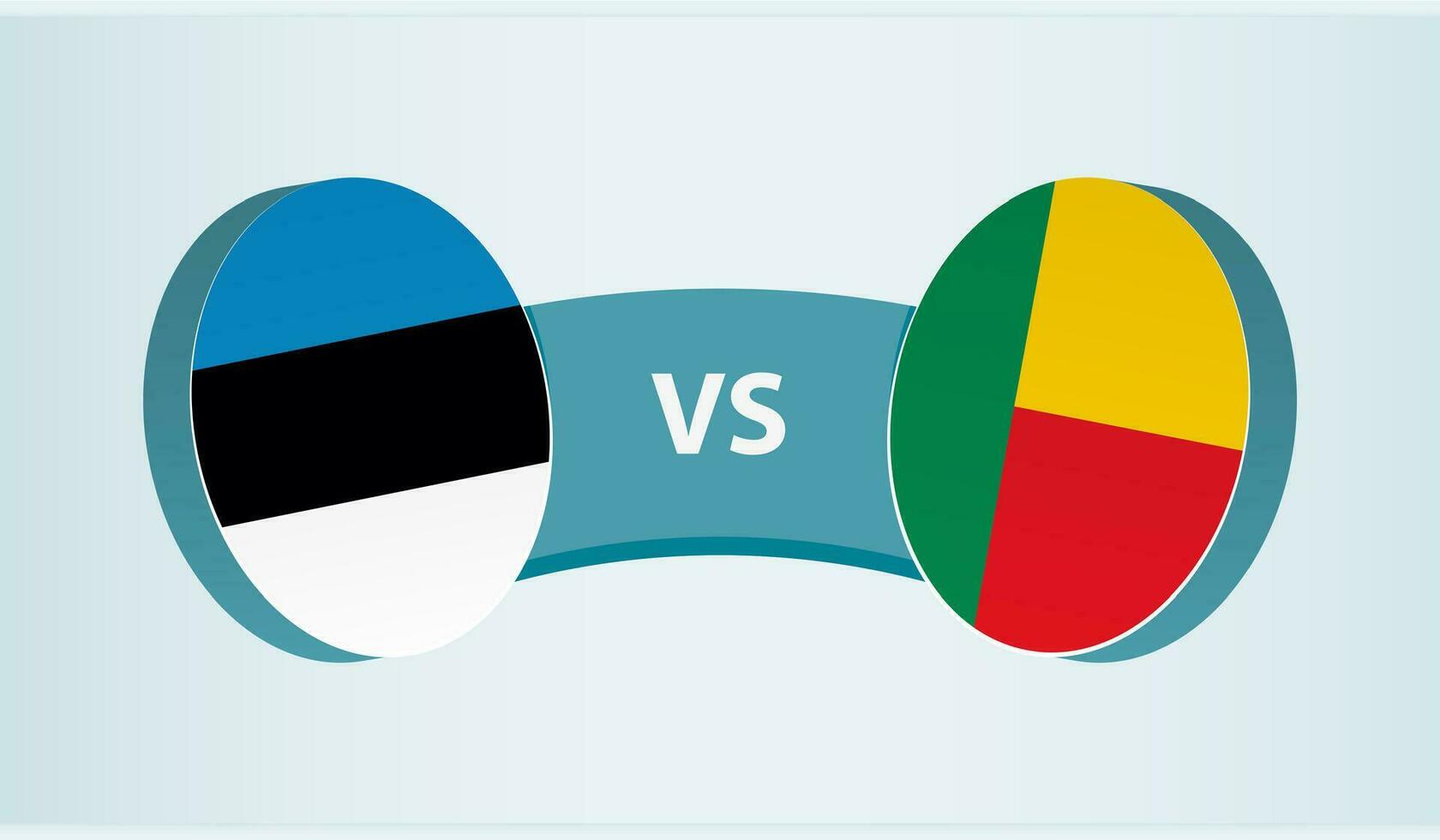 Estonia versus benín, equipo Deportes competencia concepto. vector