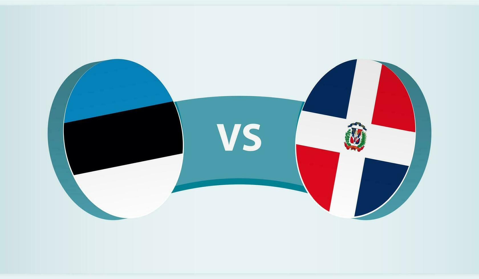 Estonia versus dominicano república, equipo Deportes competencia concepto. vector