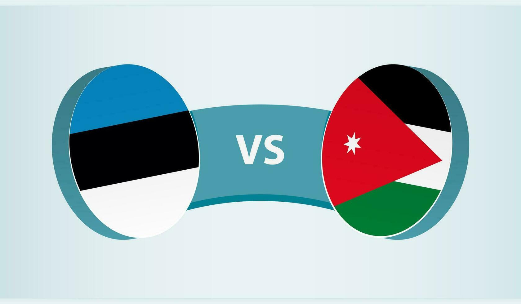 Estonia versus Jordan, team sports competition concept. vector