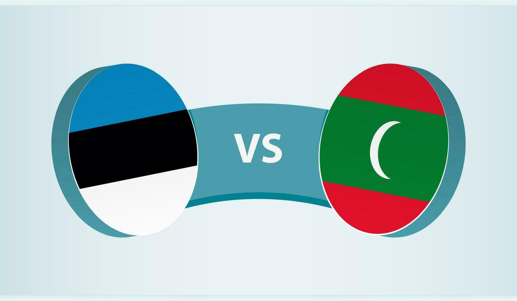 Estonia versus Maldives, team sports competition concept. vector