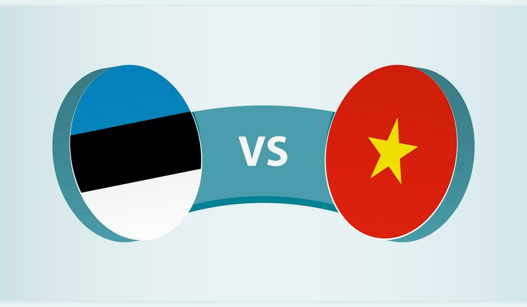 Estonia versus Vietnam, equipo Deportes competencia concepto. vector