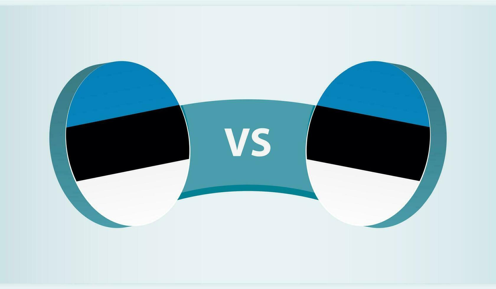 Estonia versus Estonia, team sports competition concept. vector