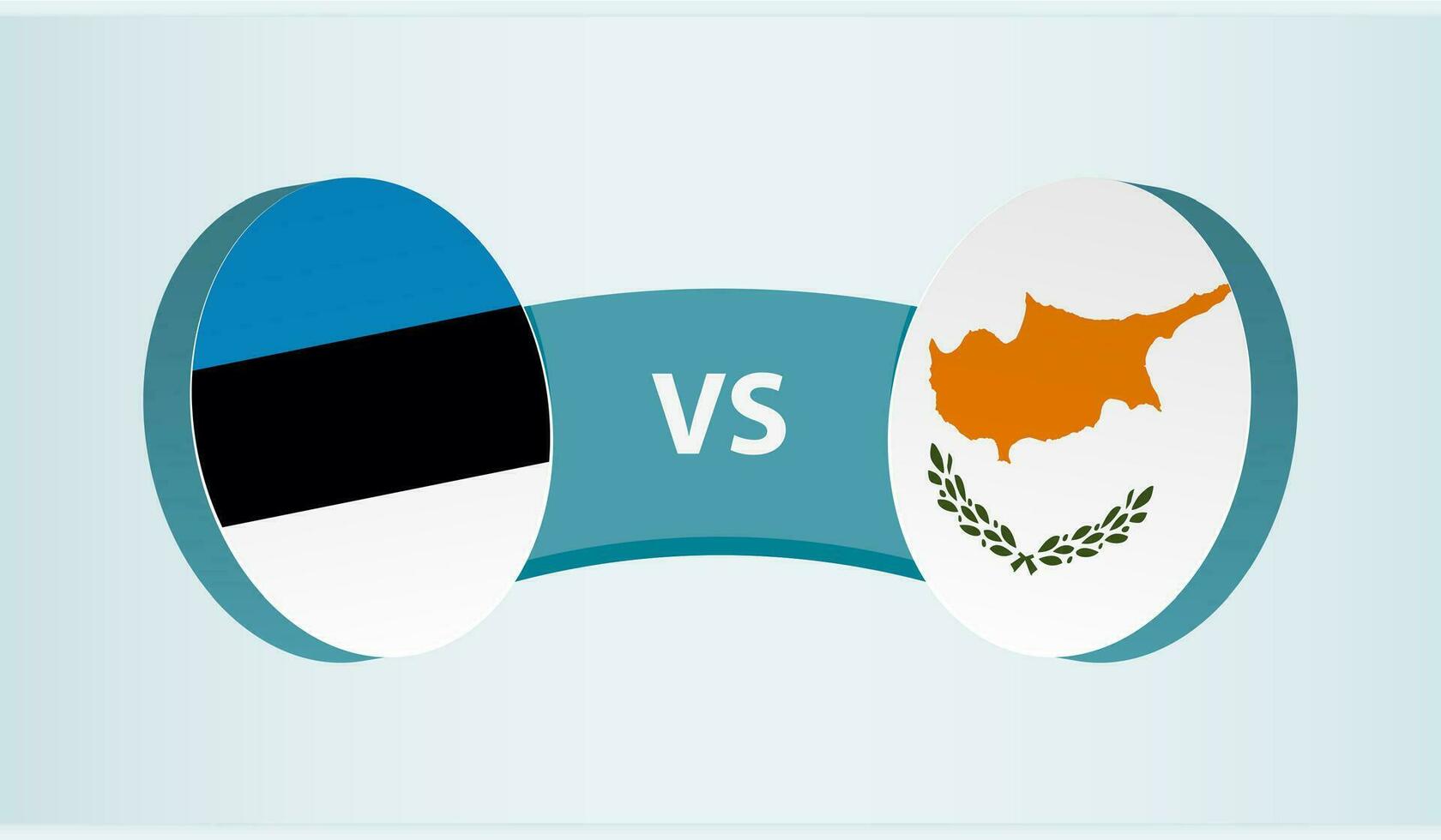 Estonia versus Cyprus, team sports competition concept. vector