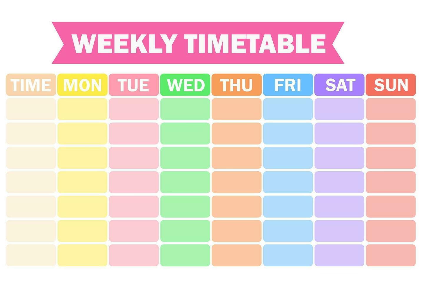 School timetable or weekly schedule.Daily planner and scalable.Bullet ...