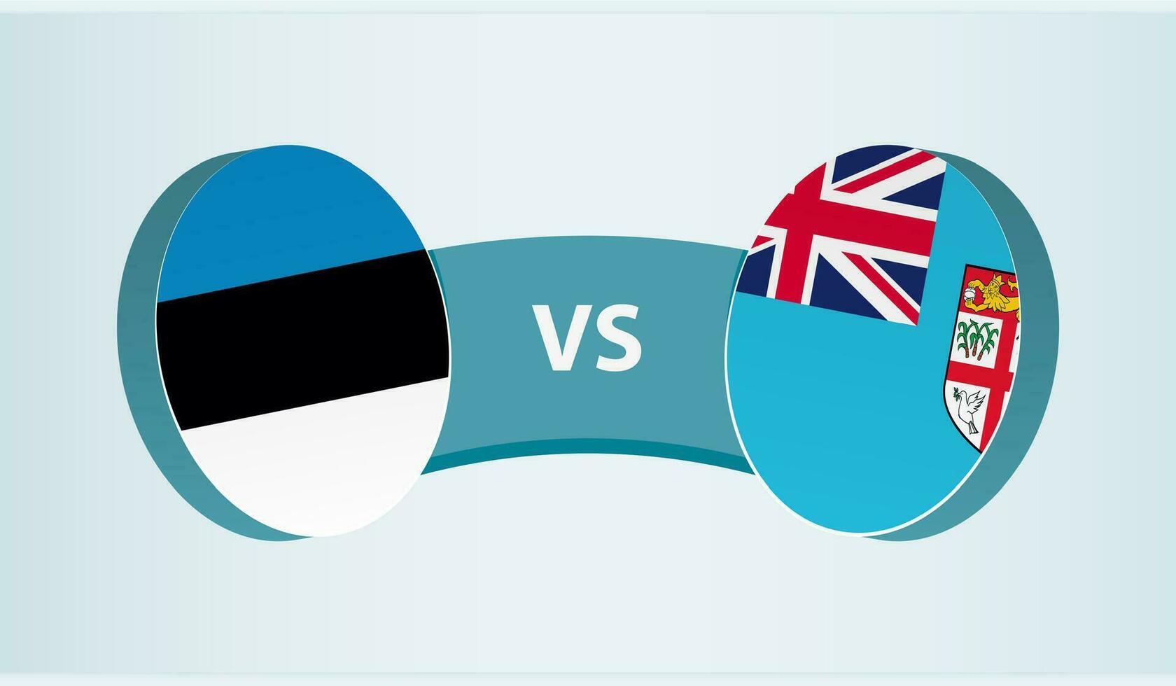 Estonia versus Fiji, team sports competition concept. vector