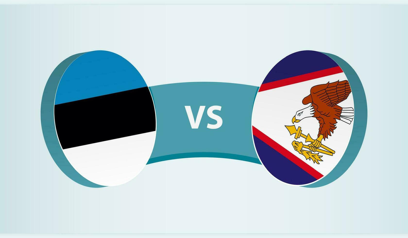 Estonia versus americano samoa, equipo Deportes competencia concepto. vector