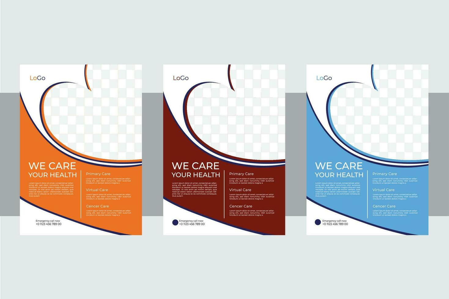 Medical Flyer Design Template. vector